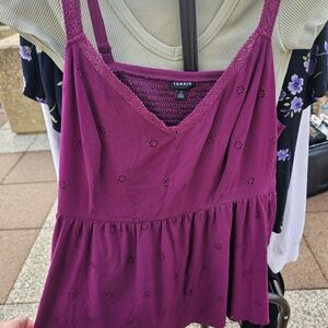 Torrid Women's Burgundy Eyelet Camisole
